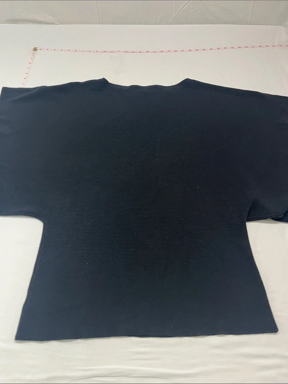 Michael Kors Black Ribbed light Knit Poncho sweater large oversize ladies 1342 - Picture 4 of 4